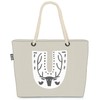 VOID U Dekorative Buchstaben Strandtasche Shopper 58x38x16cm 23L XXL Einkaufstasche