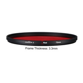 PATIKIL 72mm Red Filter, Color Filter Camera Lens Filter Color Conversion Effects Camera Screw in Filter for 72mm DSLR Camera Lens Photography Photo, Red