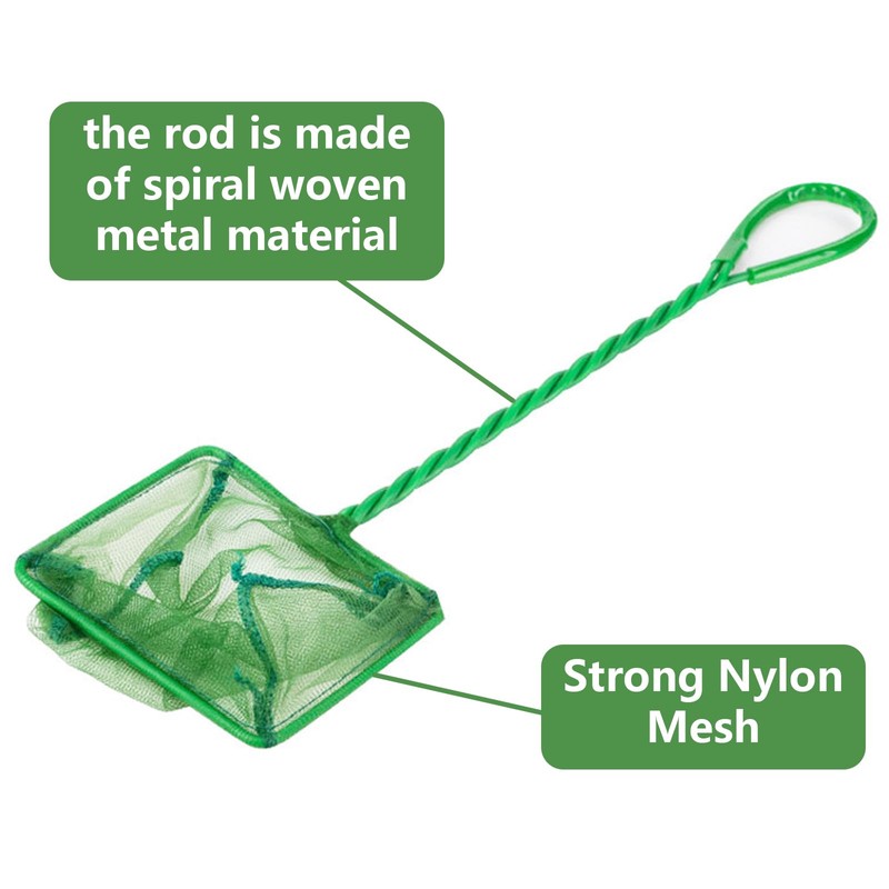 Yuiturt 3PCS Fish Tank Net, Aquarium Fishing Net 25.5CM Plastic