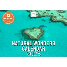Calendar 2025 Natural Wonders - Space For Notes Across 13 Months. Beautiful Images & Print. Recyclable Calendar Printed in UK by Ruby Ashley®