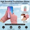 SATINIOR 5 Pieces Winter Beanie Hat Scarf Touchscreen Gloves and