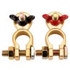 CZC AUTO Battery Terminals Solid Brass Clamps Connectors with Color