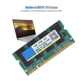 Qiilu 1Gb Ddr333 Pc2700, 184P Dimm, 2.5V, Sync, Cl 2.5 Pc2700 DDR 333 4 Gb Xiede 1G 333Mhz Laptop for DDR Pc 2700 Notebook Full Compatibility for