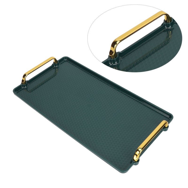Large Handle Tray Double Ear Plastic Tray Rectangular Stable Multifunctional