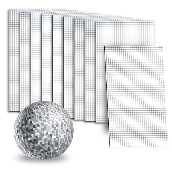 18000 PCS Silver Mini Square Disco Tiles, Self-Adhesive Mirror Mosaic