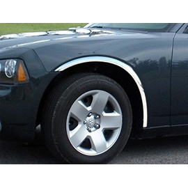 QAA is Compatible with 2006-2010 Dodge Charger 4 Piece Molded Stainless Steel Wheel Well Fender Trim Molding WZ46910