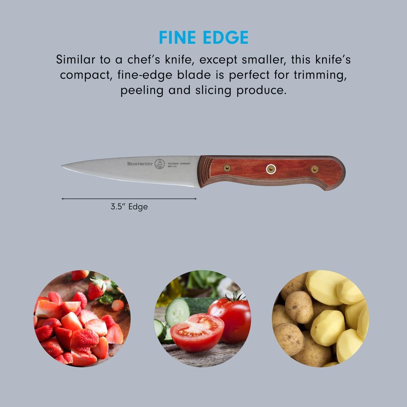 Messermeister Custom 3.5” Paring Knife, Terra Red - X50 German