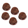 5Pcs Wooden Base Pin Cushion Cute Needle Holder Round Wooden