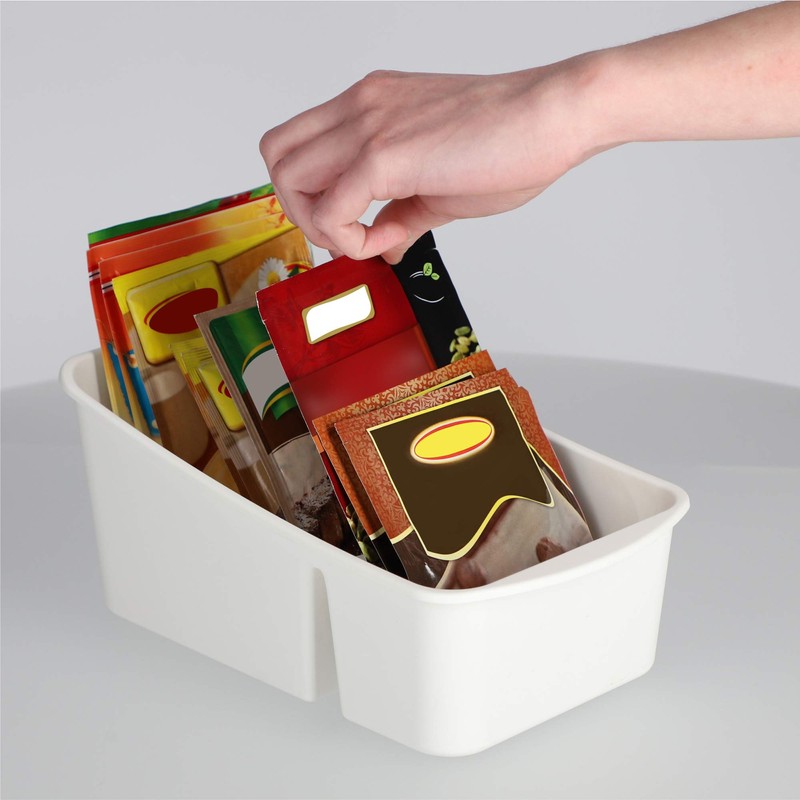 KADAX Herb Spice Container, Box with Two Sections, Plastic Storage