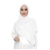 Lina & Lily Shimmer Gold Glitters Chiffon Hijab Scarf (White)