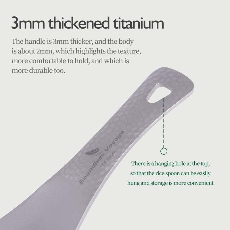 Boundless Voyage Titanium Rice Spoon Serving Spoon Kitchen Utensils Rice