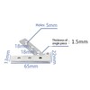 2 Sets 360 Degree Rotatable Pivot Hinge Stainless Steel Hidden