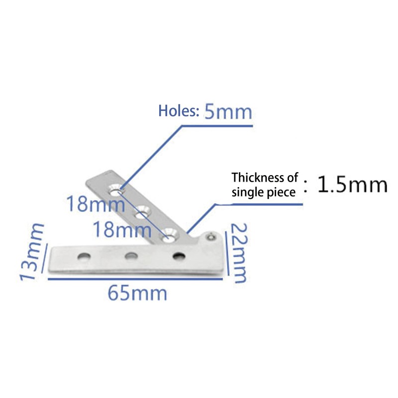 2 Sets 360 Degree Rotatable Pivot Hinge Stainless Steel Hidden