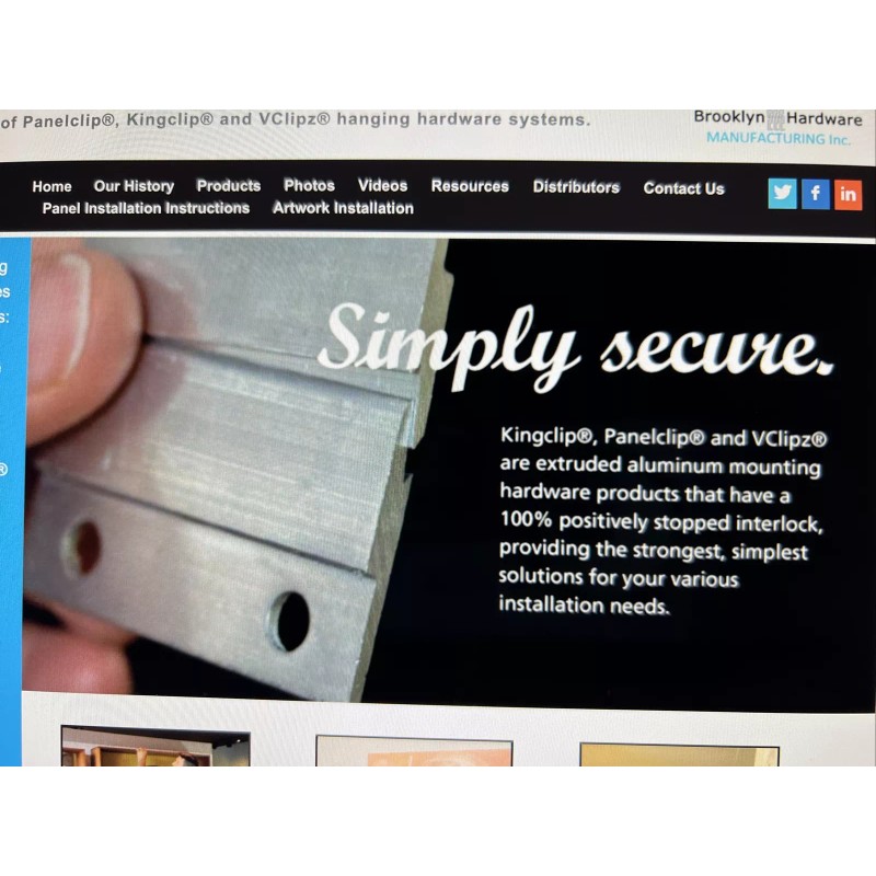 Panelclip French Cleat Wall Panel Artwork Cabinet Box Hangar Hardware