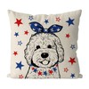 QIONG MENG 4th of July Pillow Covers 18x18 Inch Golden
