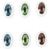 8pcs 4 Colors 23*16mm Oval Flat Hollow Highlight Resin Colorful