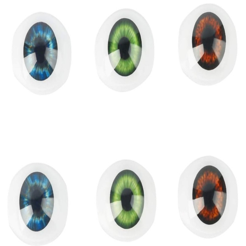 8pcs 4 Colors 23*16mm Oval Flat Hollow Highlight Resin Colorful