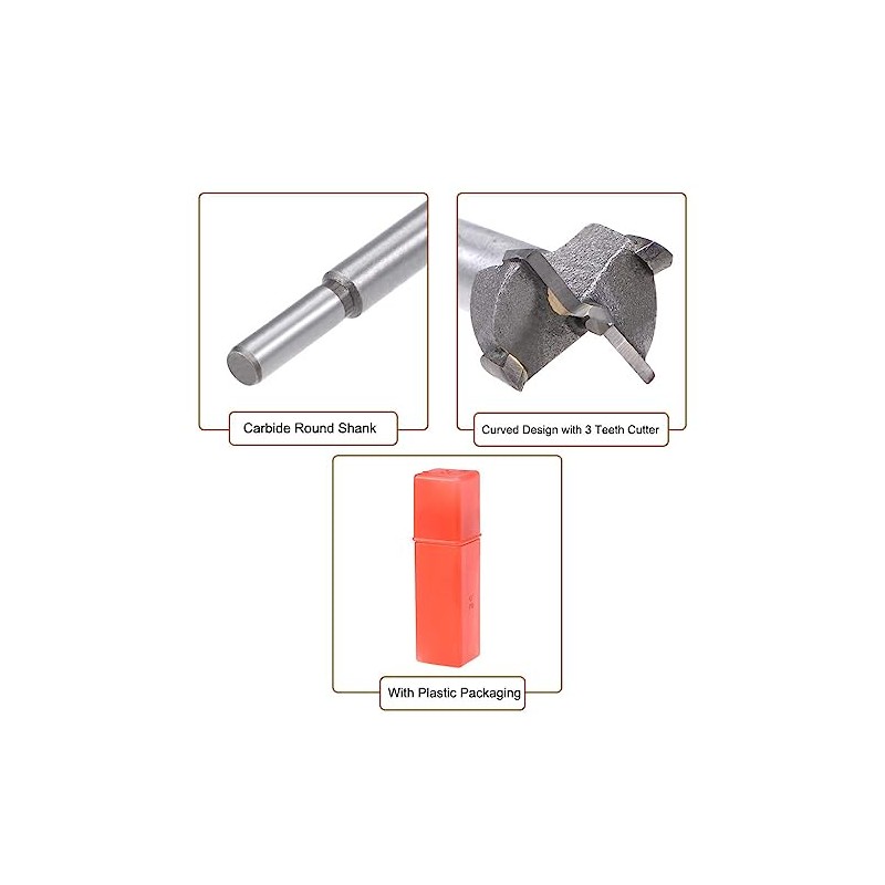 MACHSWON Forstner Drill Bits Tungsten Carbide Wood Hole Saw Opener