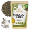 BREWIX, Bergamot Green Tea (25 Pyramid Tea Bags) | Caffeinated