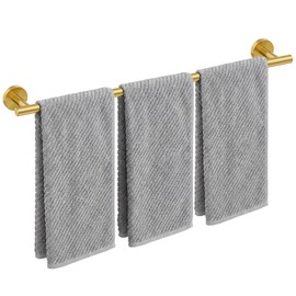 Brushed Gold Towel Bar, 30 Inch Towel Rack for Bathroom Wall-Mounted, SUS304 Stainless Steel, Total Length 32 Inch