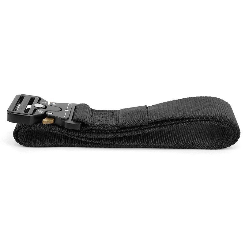 Outdoor Male Multifunction Nylon Tactics Waist Belt for Camping Climbingblack