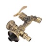 Water Tap 2 Handles 1 Hole Oil Rub Antique Dragon