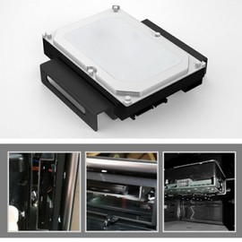 eMagTech 5.25 Inch to 2.5 Or 3.5 Inch Internal Hard Disk Drive Mounting Kit with Screws and Shock Absorption Rubber Washer Aluminum Hard Drive Mounting Brackets Black