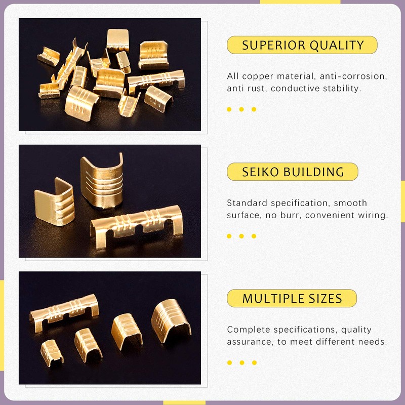 Swpeet 525Pcs Gold TC-1 TC-A TC-B TC-C TC-T Non-Insulated U