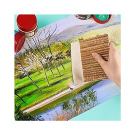 PH PandaHall Hake Brush Sheep Hair Paint Brushes Watercolor Brushes Bamboo Handle Brush Haik Brush for Kiln Wash, Watercolor, Cleaning, Ceramic, Pottery Painting Drawing Drafting 4.1/5.2/6.3 Inch