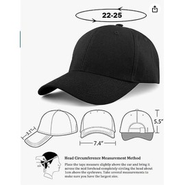 Classic Cotton Jersey Baseball Cap Large Head Circumference Cap Depth Adjustable Soft Texture Casual Baseball Cap Unisex Style(Cotton, Lake Blue)