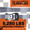 HACCOPLANET Ratchet Straps, 5280lb Break Strengeth, 1.6" Heavy Duty Ratchet