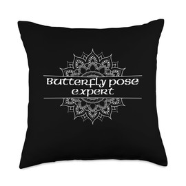 Butterfly Pose Yoga Expert Co. Inc. Yoga Butterfly Pose Expert Throw Pillow, 18x18, Multicolor