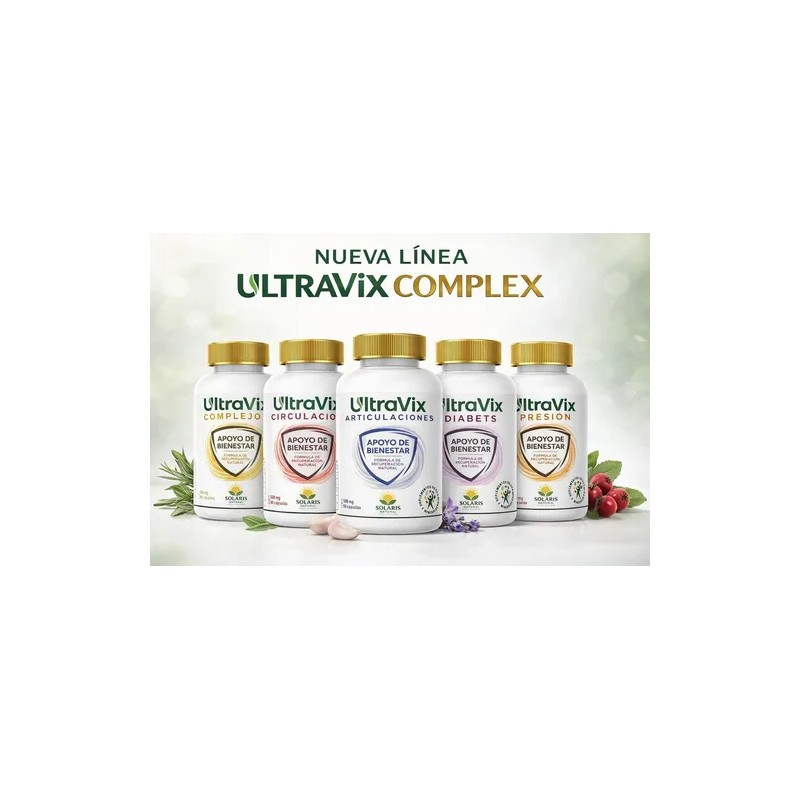 Ultravix Articulaciones Curcuma, Pimienta Negra 60 Capsulas Sabor Sin Sabor