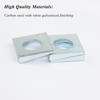 10 PCS 1/2 Beveled Square Washers in Plain Carbon Steel