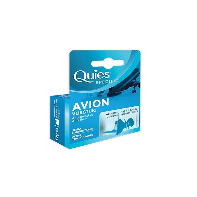 QUIES AIR Travel EARPLUG with Filter - 1 Pair