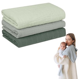 furora BABY Muslin Cloths Baby 80 x 80 cm XL Large Super Soft Muslin, Organic Cotton, Oeko-Tex 100: Free from Harmful Substances, Muslin Cloths, Baby Burp Cloths, Muslin Nappies, Girls, Boys, Newborns