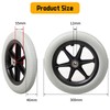 RUNQIN 1pcs Wheelchair Front Wheel, 12inch Disabled/Elderly Wheelchair Rear Wheel,