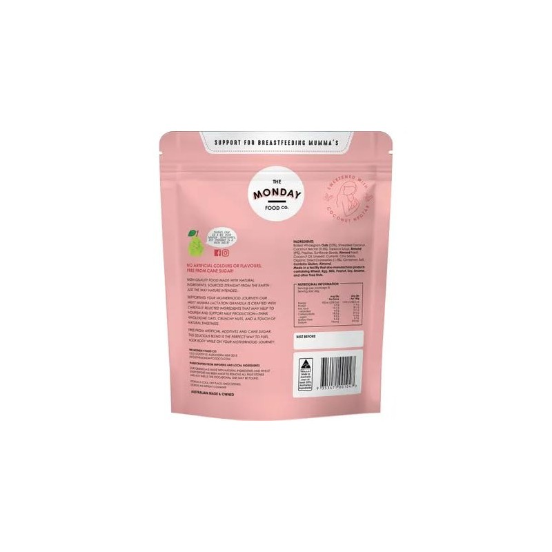 The Monday Food Co. Milky Mumma Lactation Granola Almond Berry