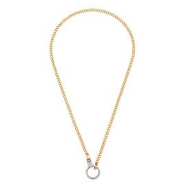 Air & Anchor Cuff Keeper Front Clasp Necklace, Ring Keeper Necklace Women & Men, Water/Sweat Resistant, Tarnish Proof & Hypoallergenic in 14kt Gold over Stainless Steel or Polished Stainless Steel