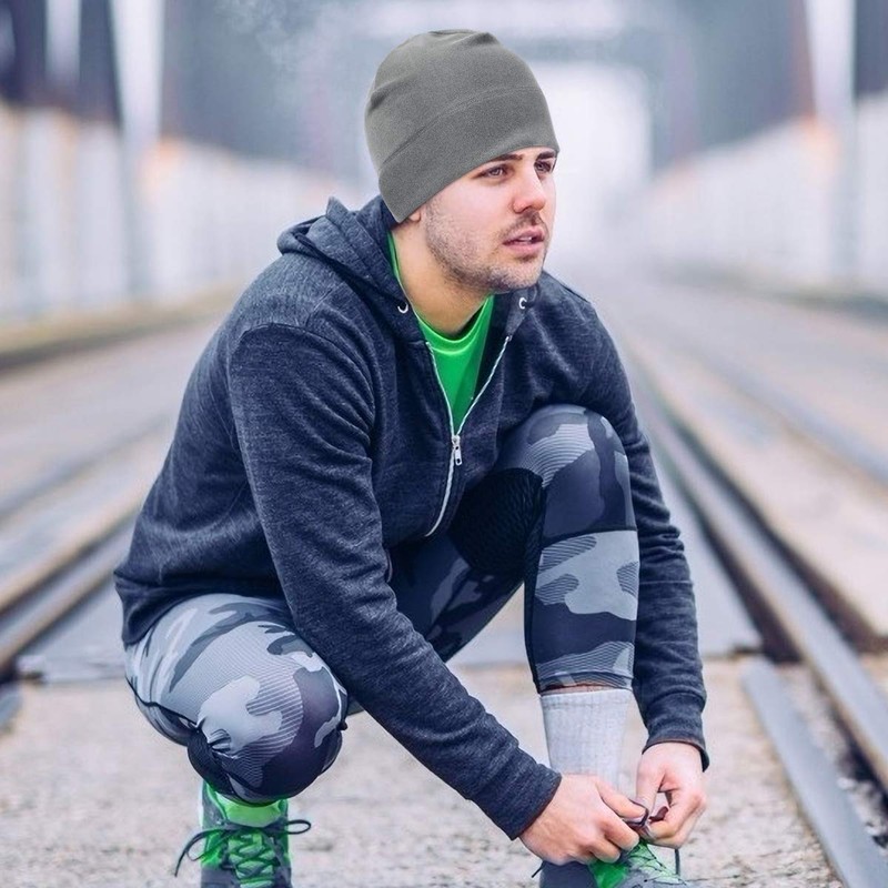 HASAGEI Thermal Running Hat - Men's Skull Cap Cycling Cap