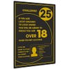 Challenge 25 Alcohol Law Sign Black 260x170mm Pub Bar Restaurant