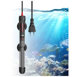 GlowUp Submersible Aquarium Heater 100 W, Temperature Adjustable Aquarium Heater with Suction Cups, Outdoor Temperature Controller for Fish Tanks, Used for Aquarium 50L-120L