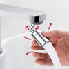Rotatable Faucet Extender Aerator, 720° Faucet Aerator,Durable Splash Proof Faucet
