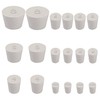 Solid Rubber Stopper,18 pcs White Rubber Corks Plugs Odor Control