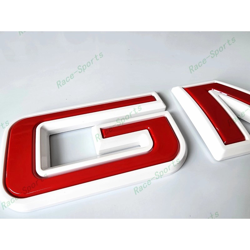 Auto GMC Rear Tailgate White Red GMC Emblem GMC Sierra
