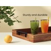 Fibogollo Acacia Wood Set of 2 Serving Tray with Metal