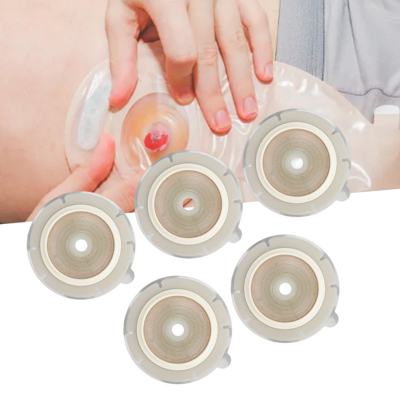 5pcs Stomahesive Flexible Skin Barrier 2 Pieces Clear Scale Hydrocolloid