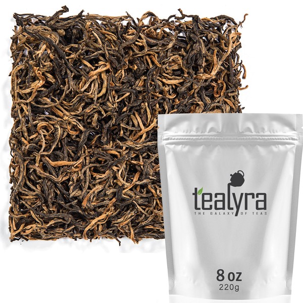 Tealyra - Yunnan Golden Special - Black Loose Leaf Tea - Best Chinese Black Tea - Organically Grown - Perfect Morning Tea - 220g (8-ounce)
