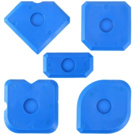 10 PCS Silicone Caulking Tool Set, Sealant Finishing Tool, Caulk Remover Tool, Portable Sealant Scraper, Reuse Grout Scraper for Kitchen Bathroom Floor Window Sealant Sealing Sink Joint (Blue)