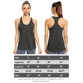 Air Curvey Workout Tank Tops for Women Yoga Racerback Tanks Athletic Quick Dry Activewear 4 Pack